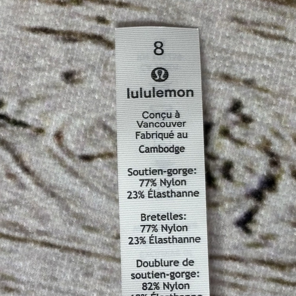 Lululemon Free to Be Serene Sports Bra High Neck C/D Cup White Size 8 NWT - Picture 5 of 5